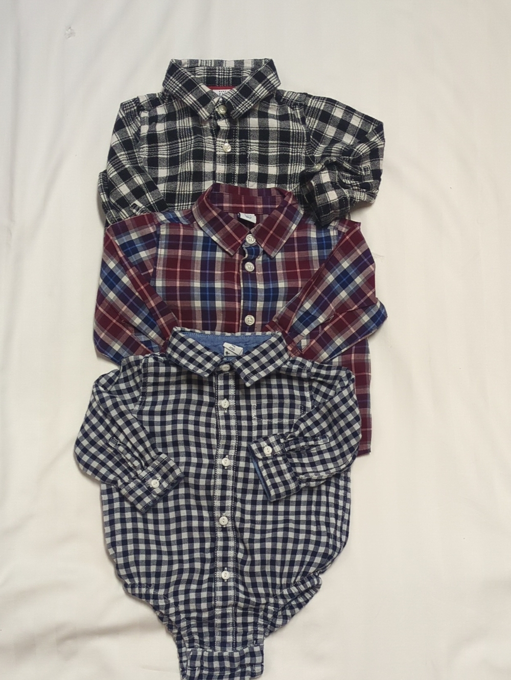 Set of 3 baby gap/old navy collared shirts - 6-12 months